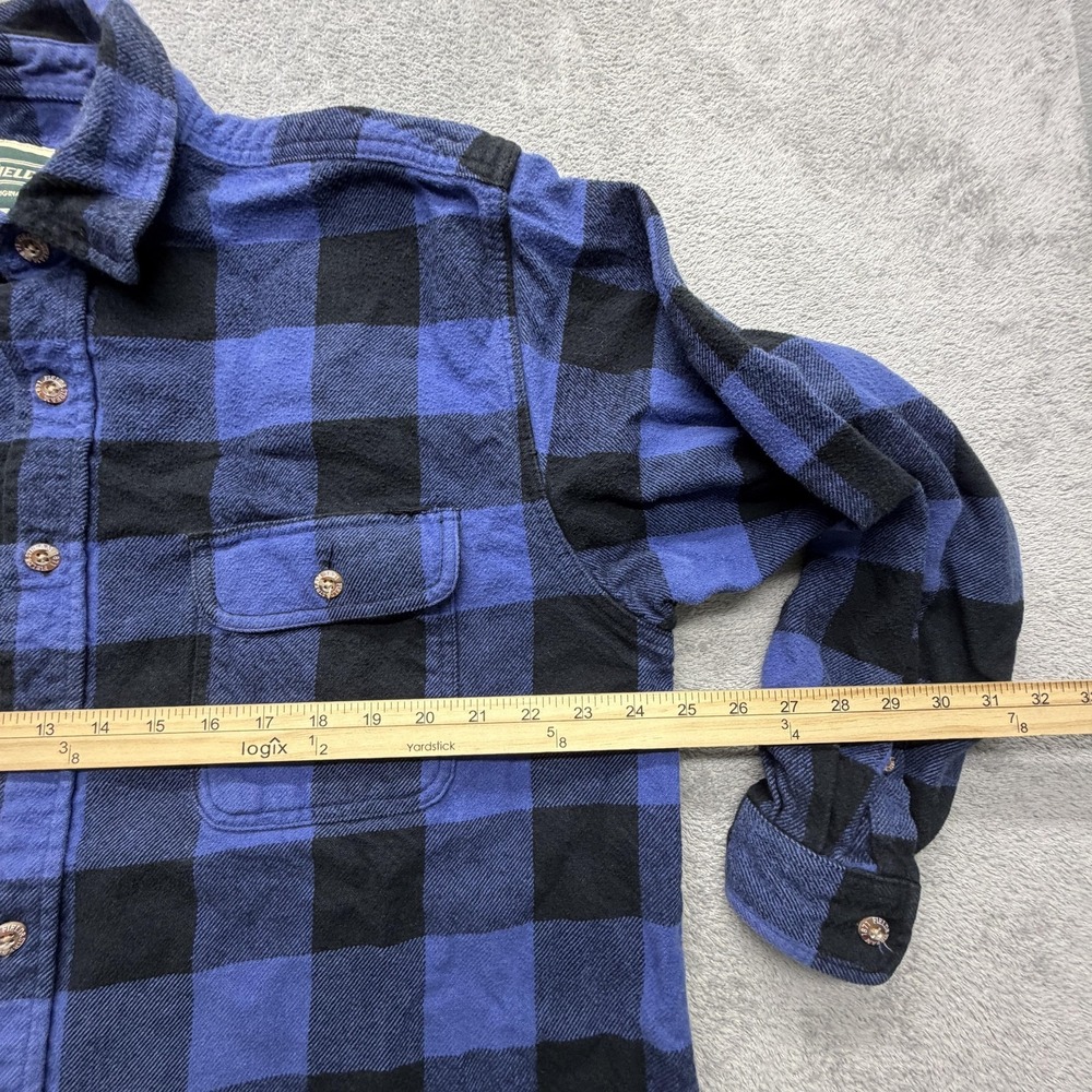 Field & Stream‎ Shirt Mens 2XL Blue Plaid Flannel Button Up Long Sleeve Casual - Picture 3 of 6
